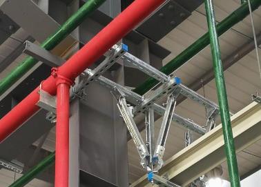 岳塘该抗震支架的整体式支吊架结构协调性好
